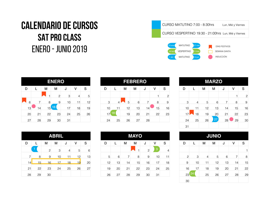 Calendario SAT PRO Class